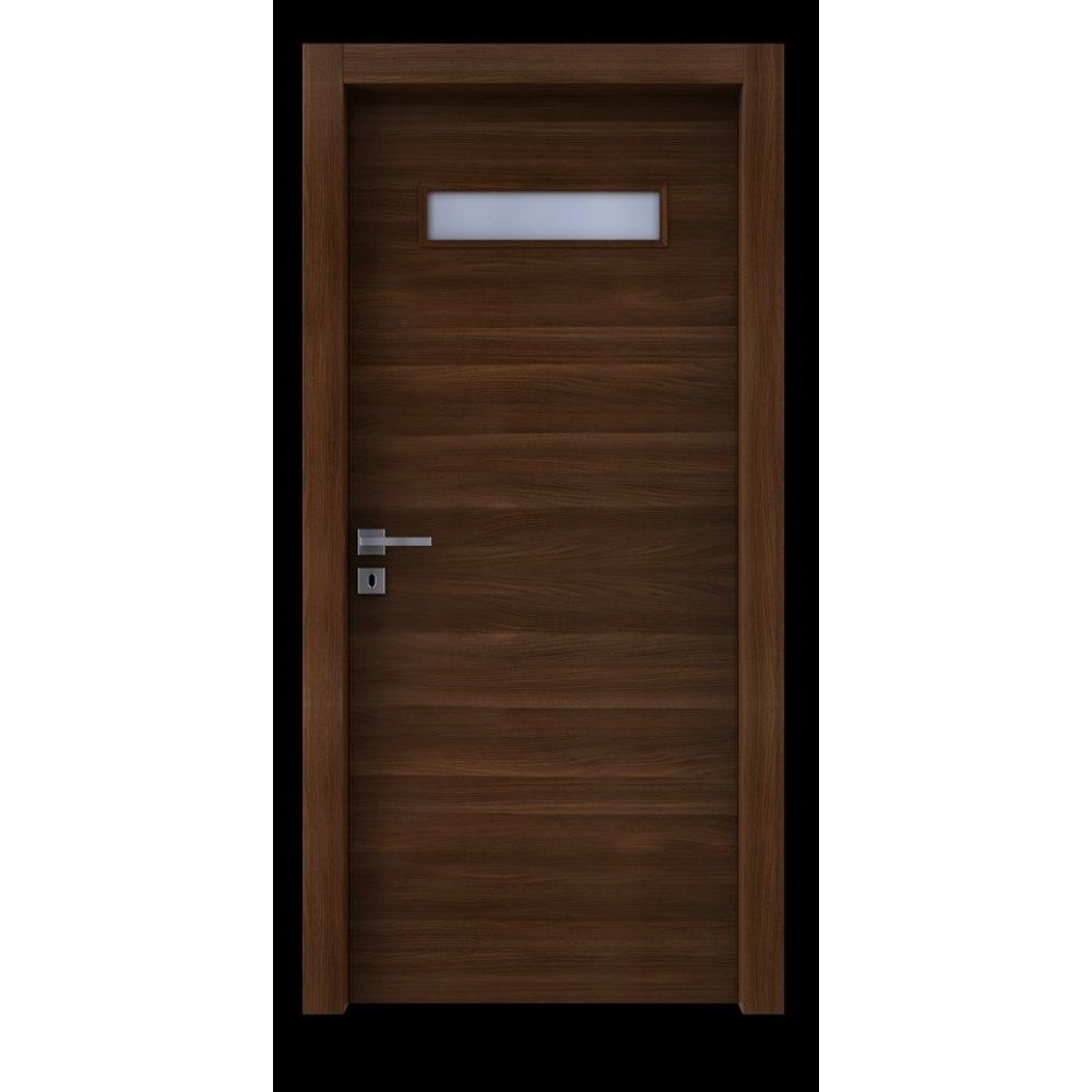 Πόρτα εσωτερική laminate σε χρώμα LK48 με άνοιγμα για τζάμι
